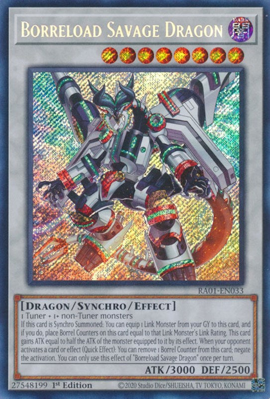 Borreload Savage Dragon [RA01-EN033] Secret Rare | Game Master's Emporium (The New GME)
