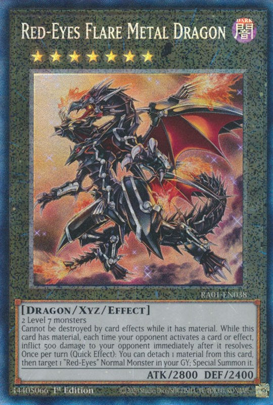 Red-Eyes Flare Metal Dragon [RA01-EN038] Prismatic Collector's Rare | Game Master's Emporium (The New GME)
