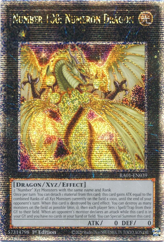 Number 100: Numeron Dragon [RA01-EN039] Quarter Century Secret Rare | Game Master's Emporium (The New GME)