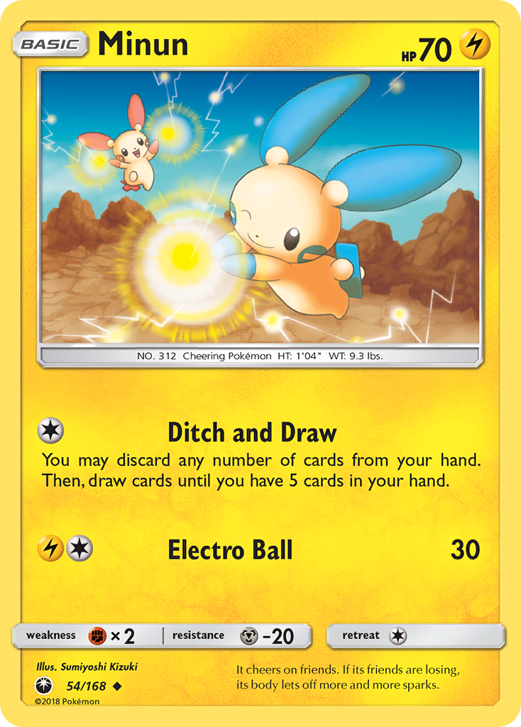 Minun (54/168) [Sun & Moon: Celestial Storm] | Game Master's Emporium (The New GME)