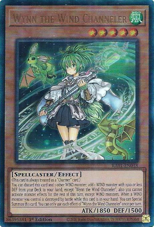 Wynn the Wind Channeler [RA01-EN018] Prismatic Ultimate Rare | Game Master's Emporium (The New GME)