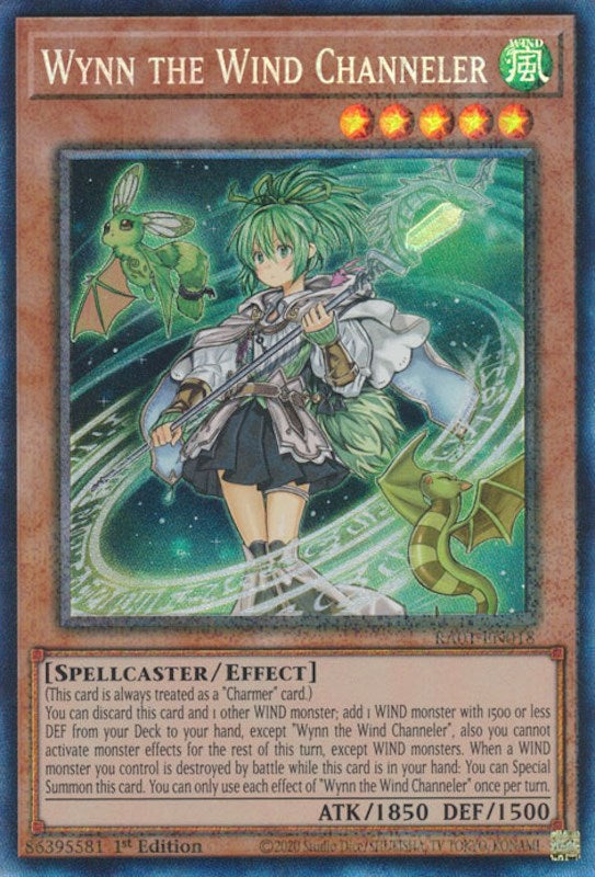 Wynn the Wind Channeler [RA01-EN018] Prismatic Collector's Rare | Game Master's Emporium (The New GME)