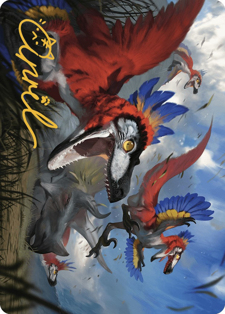 Wrathful Raptors Art Card (Gold-Stamped Signature) [The Lost Caverns of Ixalan Art Series] | Game Master's Emporium (The New GME)