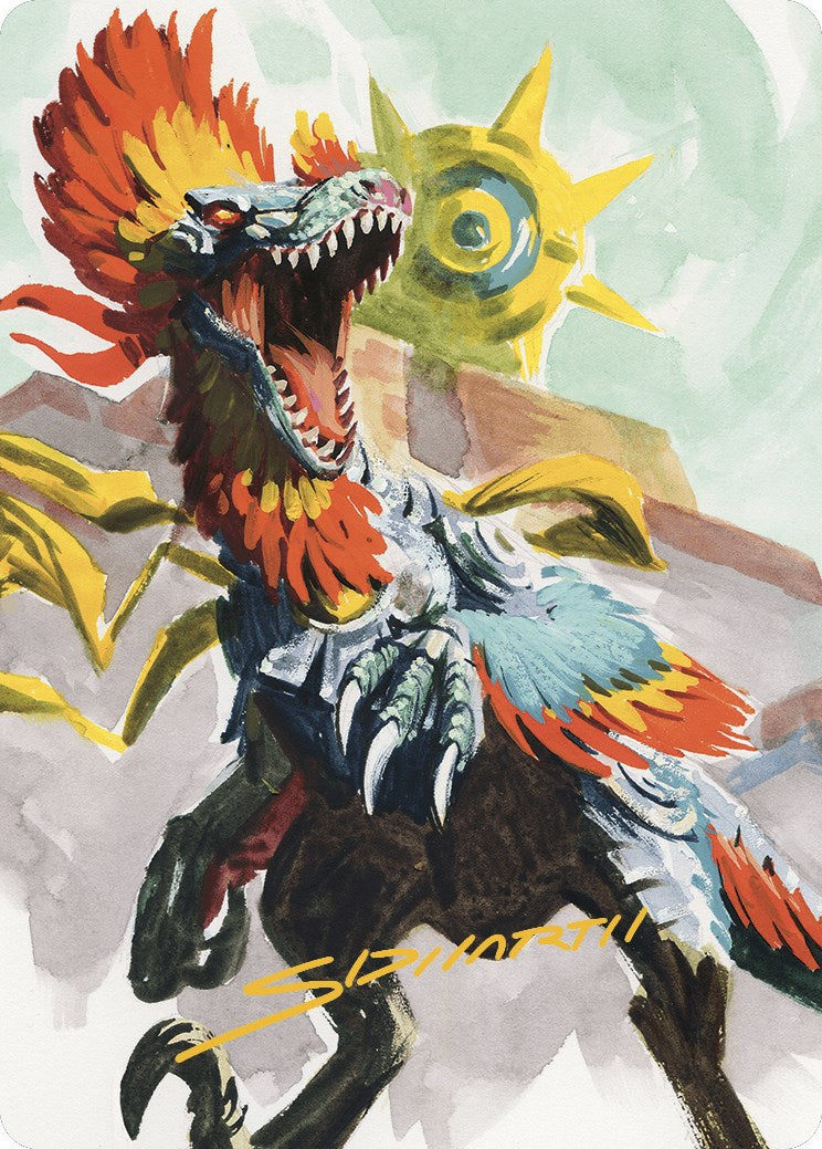 Pantlaza, Sun-Favored Art Card (Gold-Stamped Signature) [The Lost Caverns of Ixalan Art Series] | Game Master's Emporium (The New GME)