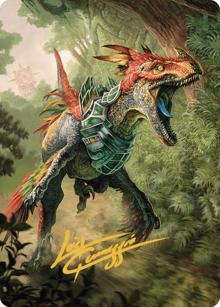 Dinosaur Token Art Card (Gold-Stamped Signature) [The Lost Caverns of Ixalan Art Series] | Game Master's Emporium (The New GME)