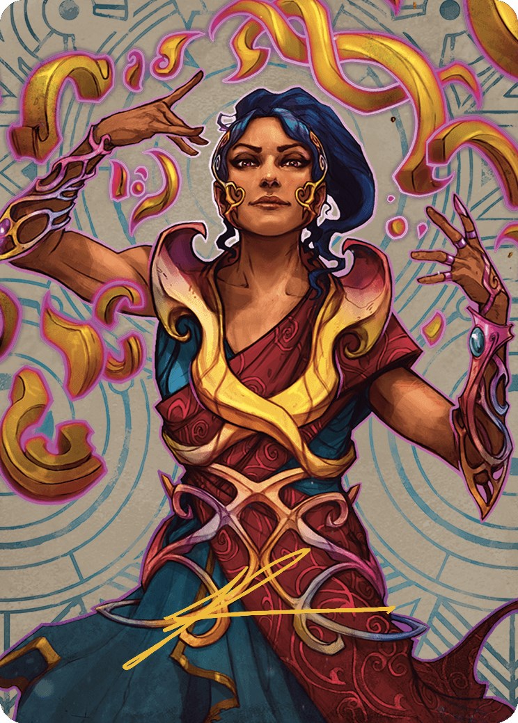 Saheeli, the Sun's Brilliance Art Card (Gold-Stamped Signature) [The Lost Caverns of Ixalan Art Series] | Game Master's Emporium (The New GME)