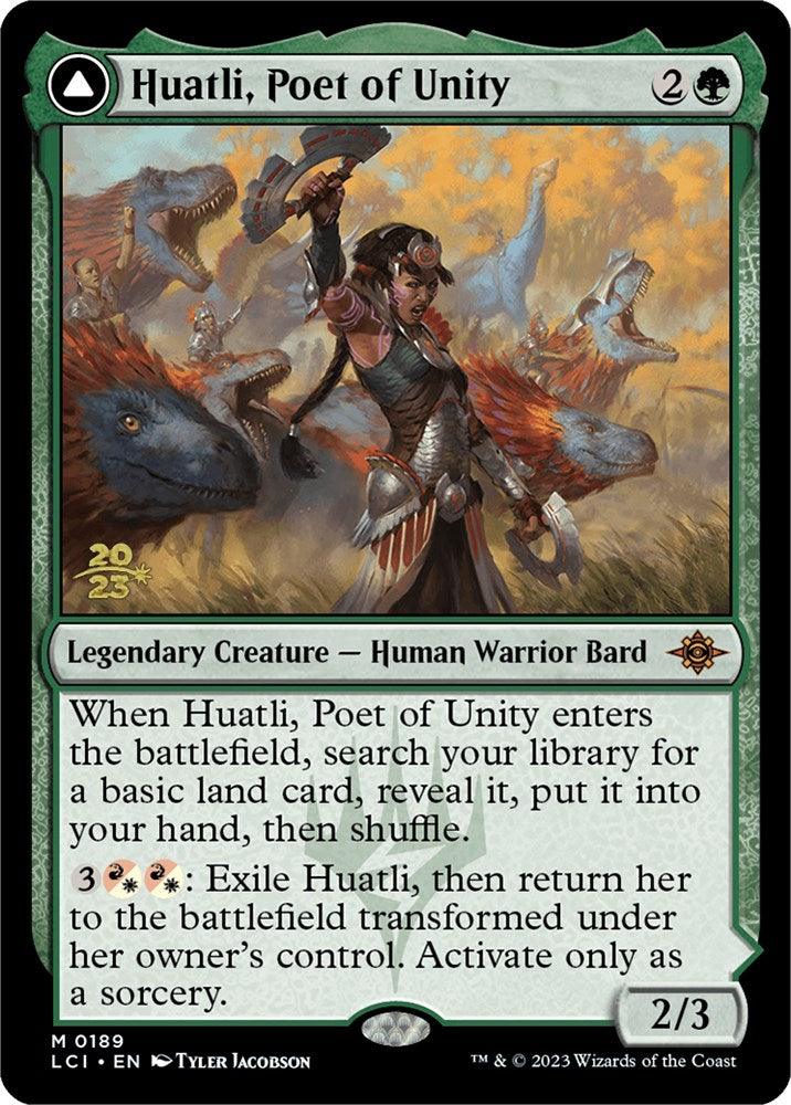 Huatli, Poet of Unity // Roar of the Fifth People [The Lost Caverns of Ixalan Prerelease Cards] | Game Master's Emporium (The New GME)
