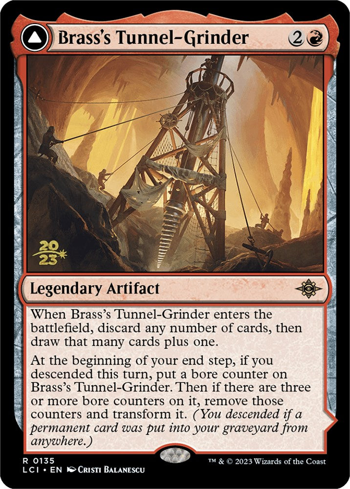 Brass's Tunnel-Grinder // Tecutlan, the Searing Rift [The Lost Caverns of Ixalan Prerelease Cards] | Game Master's Emporium (The New GME)