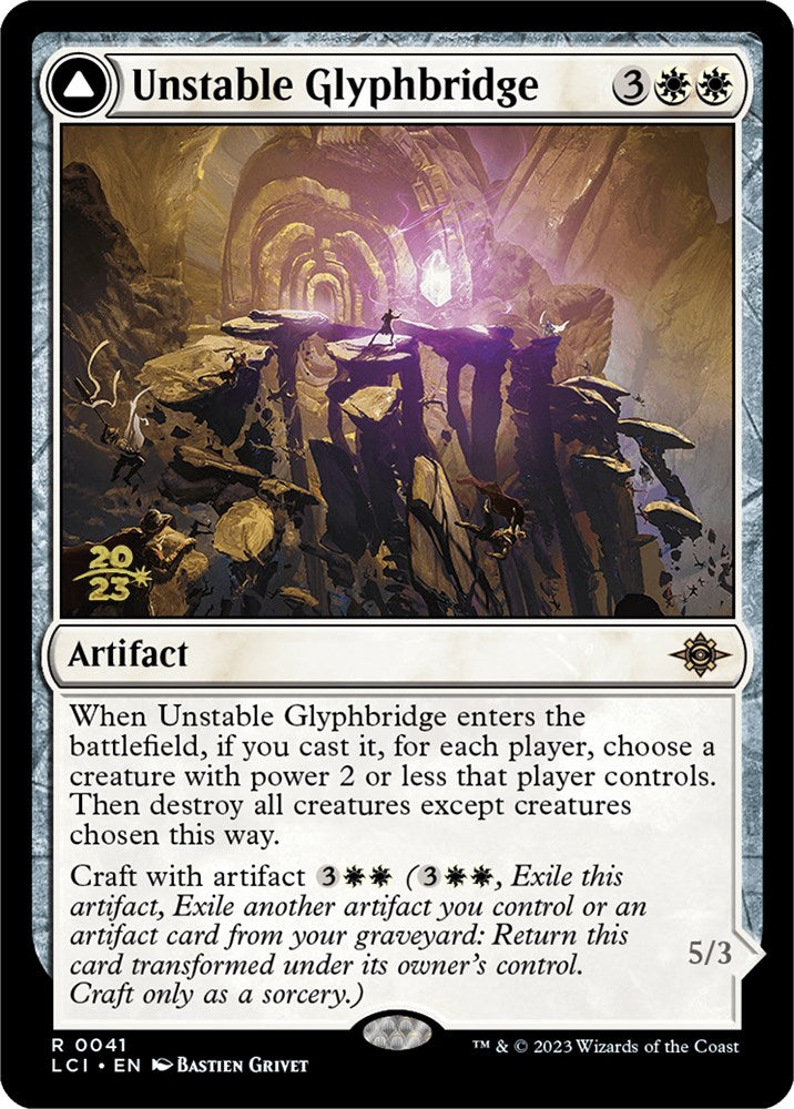 Unstable Glyphbridge // Sandswirl Wanderglyph [The Lost Caverns of Ixalan Prerelease Cards] | Game Master's Emporium (The New GME)