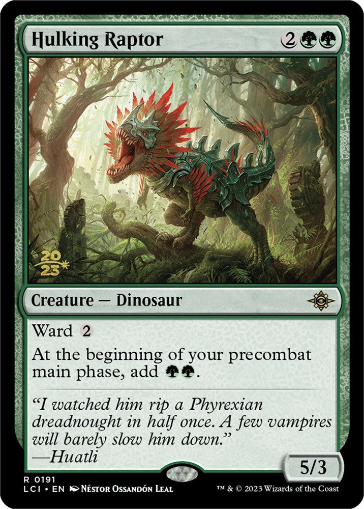 Hulking Raptor [The Lost Caverns of Ixalan Prerelease Cards] | Game Master's Emporium (The New GME)