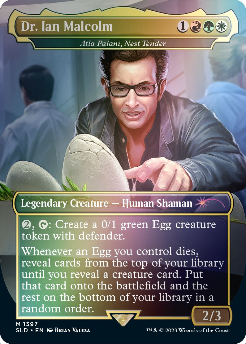 Dr. Ian Malcolm - Atla Palani, Nest Tender (Rainbow Foil) [Secret Lair Drop Series] | Game Master's Emporium (The New GME)