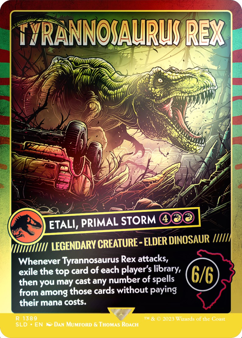 Tyrannosaurus Rex - Etali, Primal Storm (Rainbow Foil) [Secret Lair Drop Series] | Game Master's Emporium (The New GME)