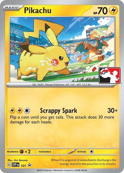Pikachu (101) (Play Pokemon Promo) [League & Championship Cards] | Game Master's Emporium (The New GME)