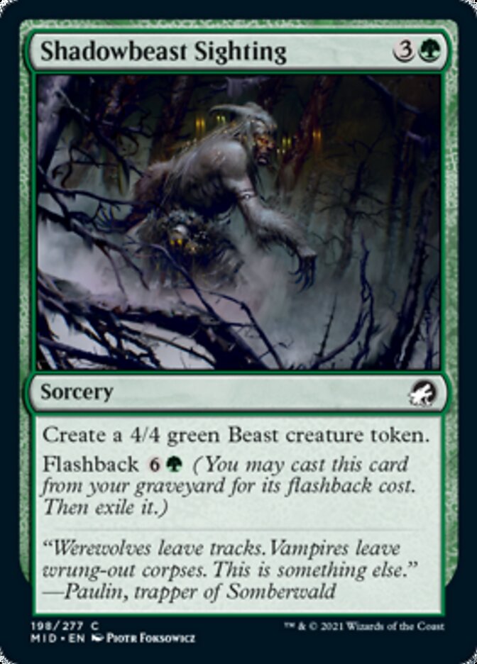 Shadowbeast Sighting [Innistrad: Midnight Hunt] | Game Master's Emporium (The New GME)