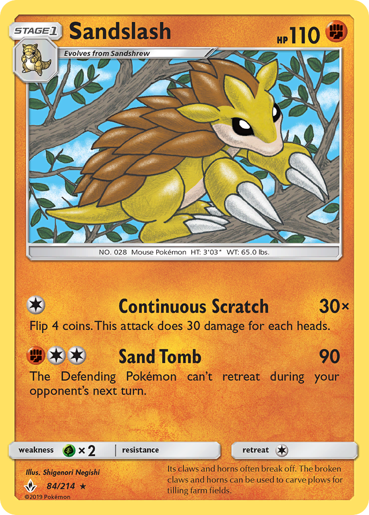 Sandslash (84/214) [Sun & Moon: Unbroken Bonds] | Game Master's Emporium (The New GME)