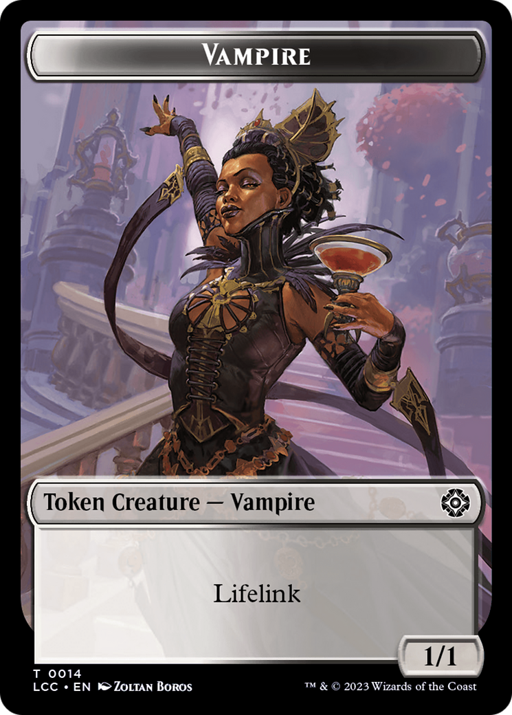 Vampire (0014) // Vampire Demon Double-Sided Token [The Lost Caverns of Ixalan Commander Tokens] | Game Master's Emporium (The New GME)