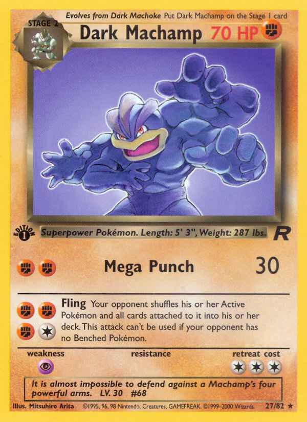 Dark Machamp (27/82) [Team Rocket 1st Edition] | Game Master's Emporium (The New GME)