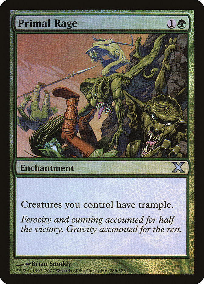 Primal Rage (Premium Foil) [Tenth Edition] | Game Master's Emporium (The New GME)