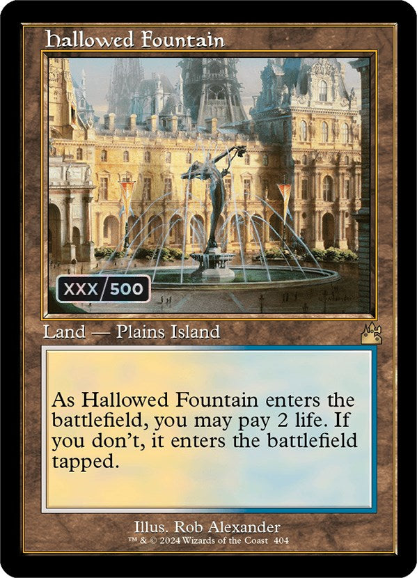 Hallowed Fountain (Retro) (Serialized) [Ravnica Remastered] | Game Master's Emporium (The New GME)