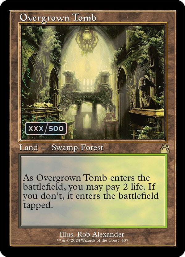 Overgrown Tomb (Retro) (Serialized) [Ravnica Remastered] | Game Master's Emporium (The New GME)