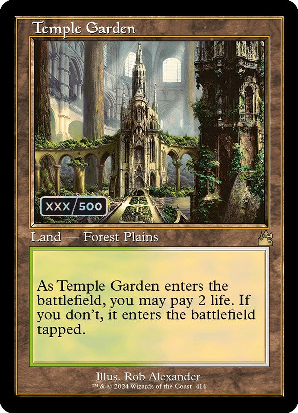 Temple Garden (Retro) (Serialized) [Ravnica Remastered] | Game Master's Emporium (The New GME)