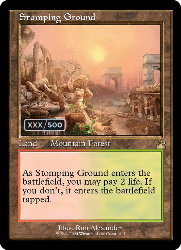 Stomping Ground (Retro) (Serialized) [Ravnica Remastered] | Game Master's Emporium (The New GME)