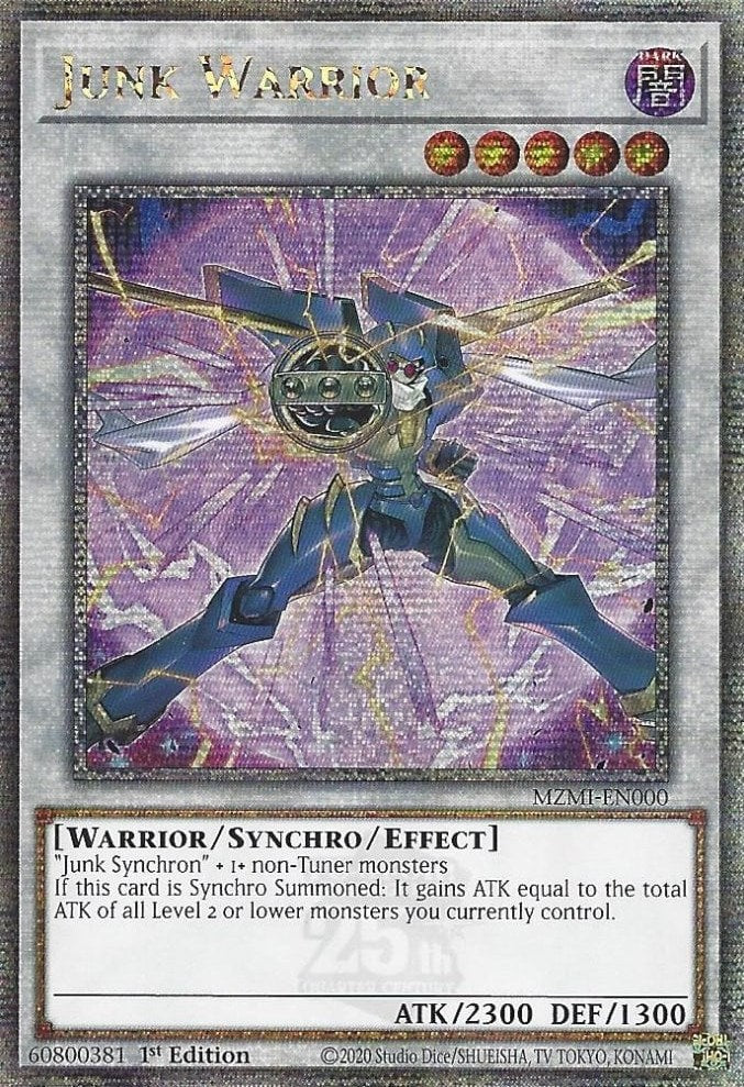 Junk Warrior (Quarter Century Secret Rare) [MZMI-EN000] Quarter Century Secret Rare | Game Master's Emporium (The New GME)