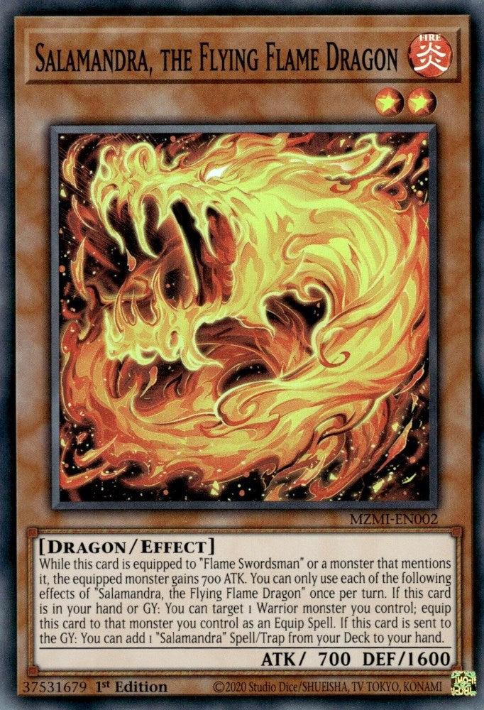 Salamandra, the Flying Flame Dragon [MZMI-EN002] Super Rare | Game Master's Emporium (The New GME)