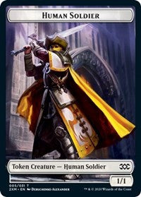 Human Soldier // Wurm (029) Double-Sided Token [Double Masters Tokens] | Game Master's Emporium (The New GME)