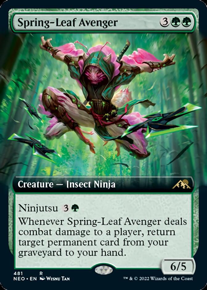 Spring-Leaf Avenger (Extended Art) [Kamigawa: Neon Dynasty] | Game Master's Emporium (The New GME)