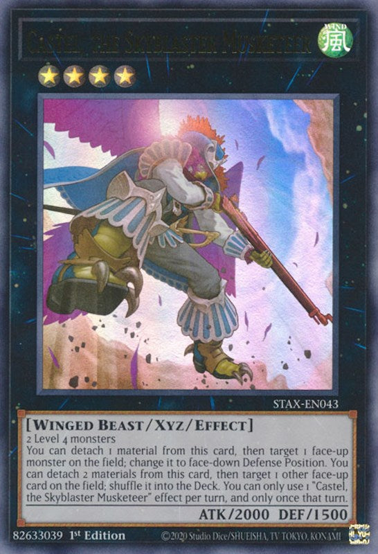 Castel, the Skyblaster Musketeer [STAX-EN043] Ultra Rare | Game Master's Emporium (The New GME)