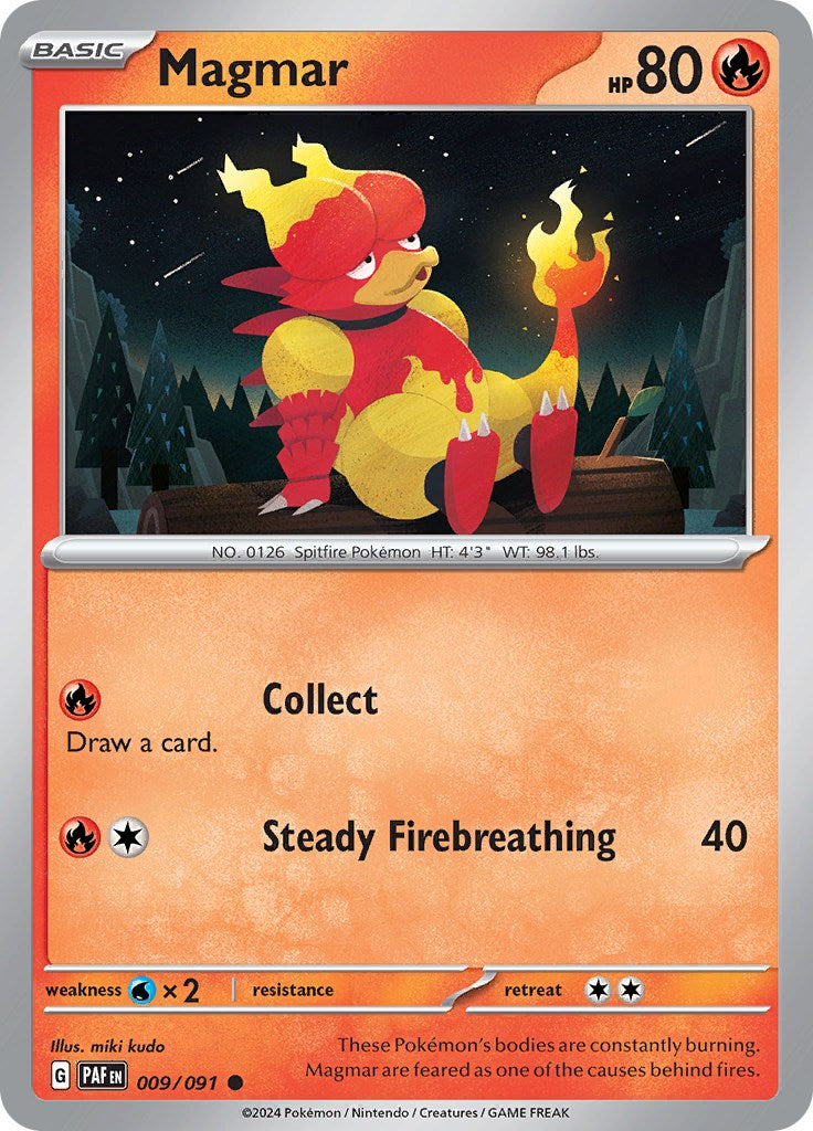 Magmar (009/091) [Scarlet & Violet: Paldean Fates] | Game Master's Emporium (The New GME)