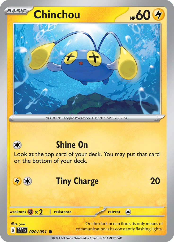 Chinchou (020/091) [Scarlet & Violet: Paldean Fates] | Game Master's Emporium (The New GME)