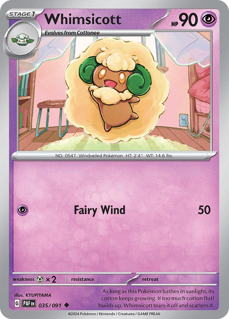 Whimsicott (035/091) [Scarlet & Violet: Paldean Fates] | Game Master's Emporium (The New GME)