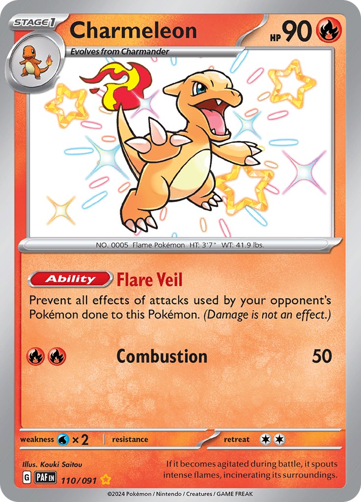 Charmeleon (110/091) [Scarlet & Violet: Paldean Fates] | Game Master's Emporium (The New GME)