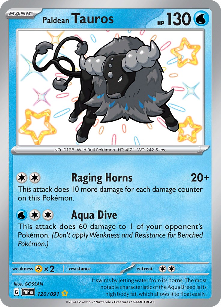 Paldean Tauros (120/091) [Scarlet & Violet: Paldean Fates] | Game Master's Emporium (The New GME)