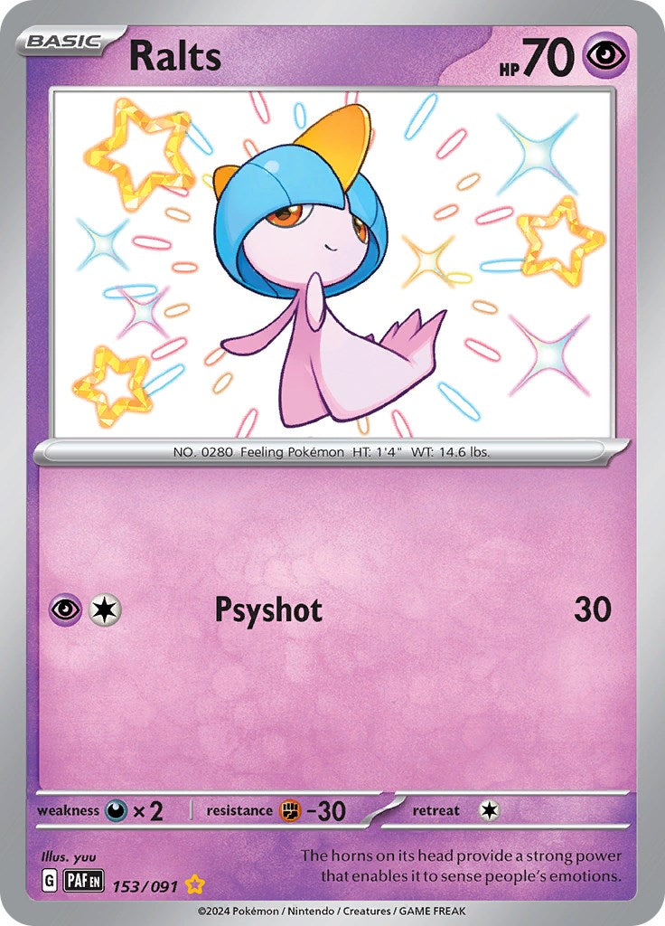 Ralts (153/091) [Scarlet & Violet: Paldean Fates] | Game Master's Emporium (The New GME)