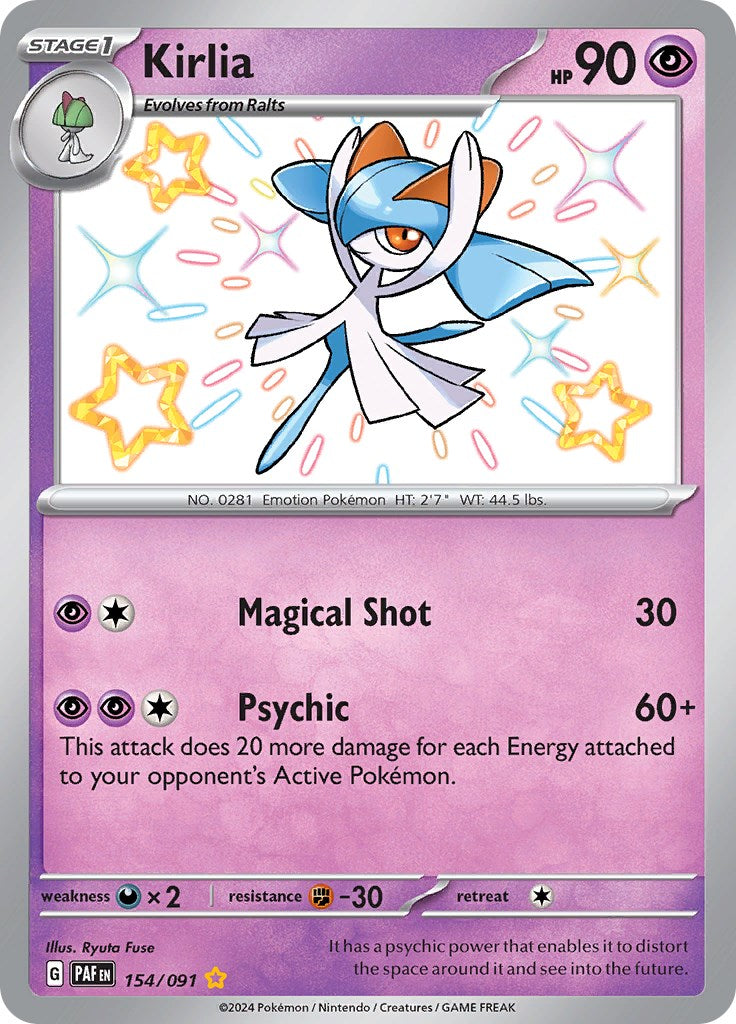 Kirlia (154/091) [Scarlet & Violet: Paldean Fates] | Game Master's Emporium (The New GME)