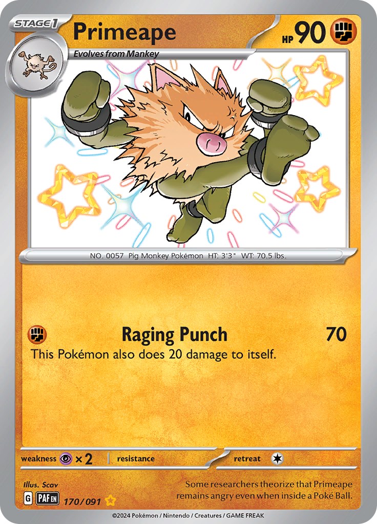 Primeape (170/091) [Scarlet & Violet: Paldean Fates] | Game Master's Emporium (The New GME)