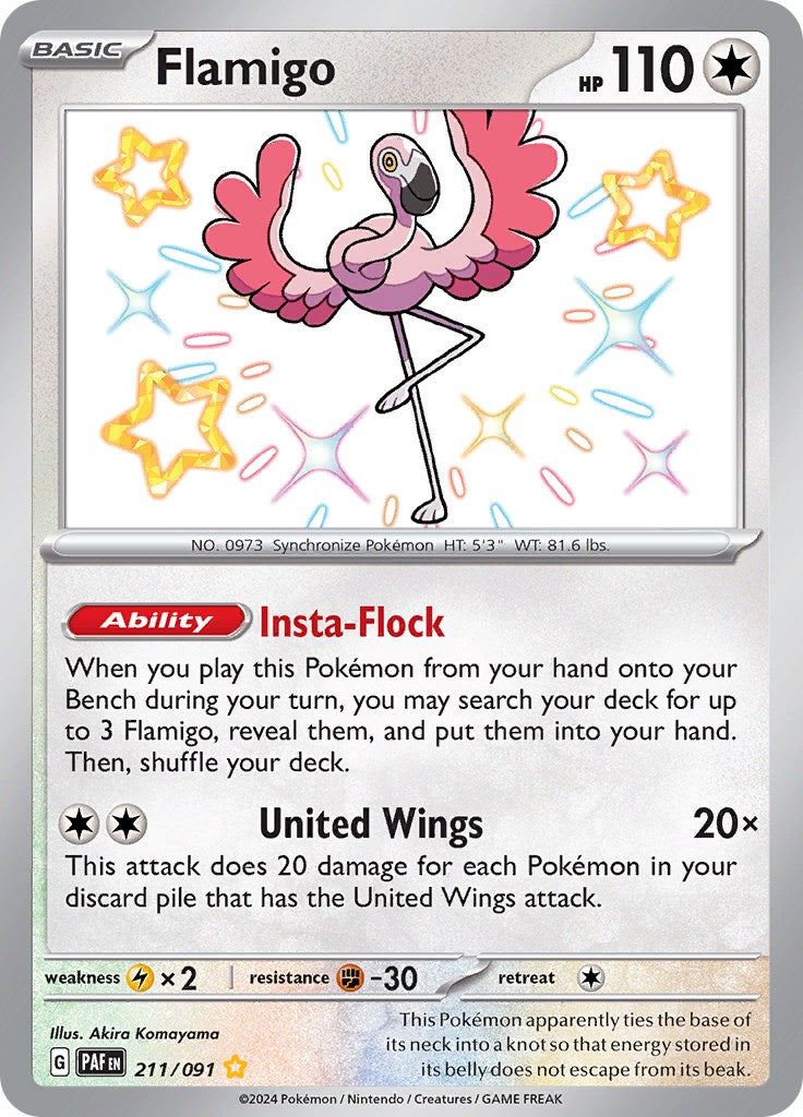 Flamigo (211/091) [Scarlet & Violet: Paldean Fates] | Game Master's Emporium (The New GME)