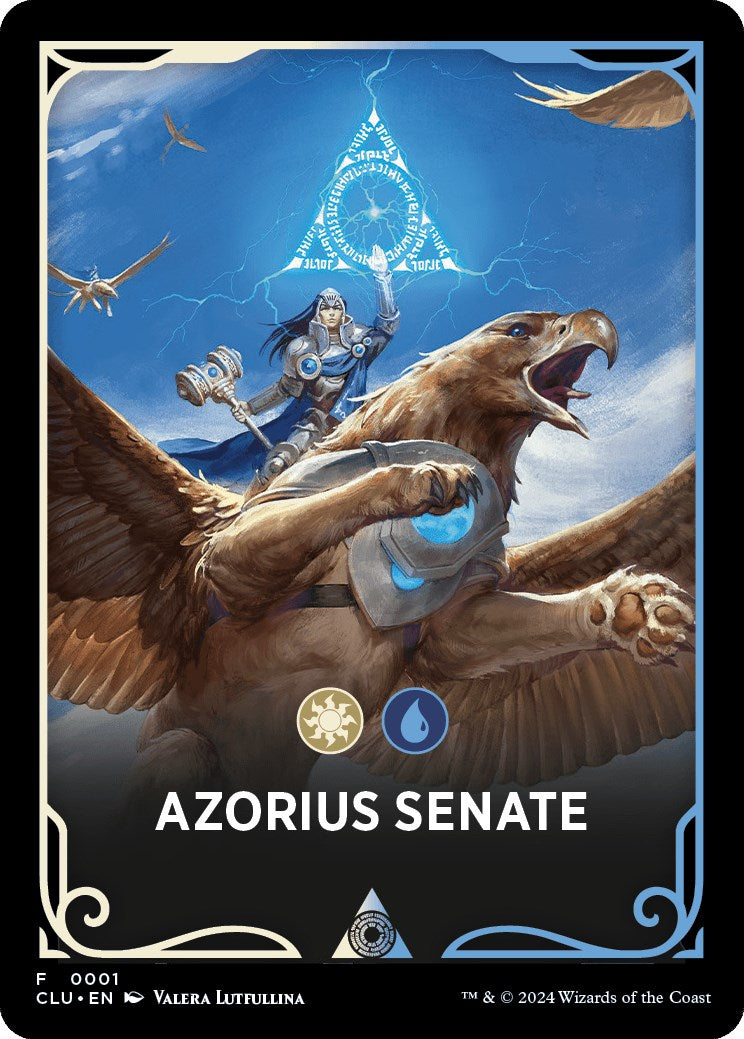 Azorius Senate Theme Card [Ravnica: Clue Edition Tokens] | Game Master's Emporium (The New GME)