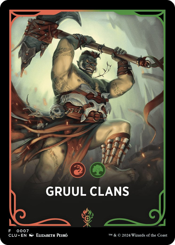 Gruul Clans Theme Card [Ravnica: Clue Edition Tokens] | Game Master's Emporium (The New GME)