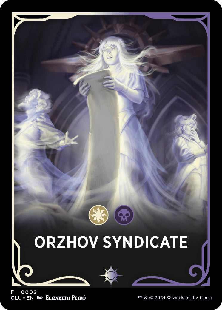 Orzhov Syndicate Theme Card [Ravnica: Clue Edition Tokens] | Game Master's Emporium (The New GME)