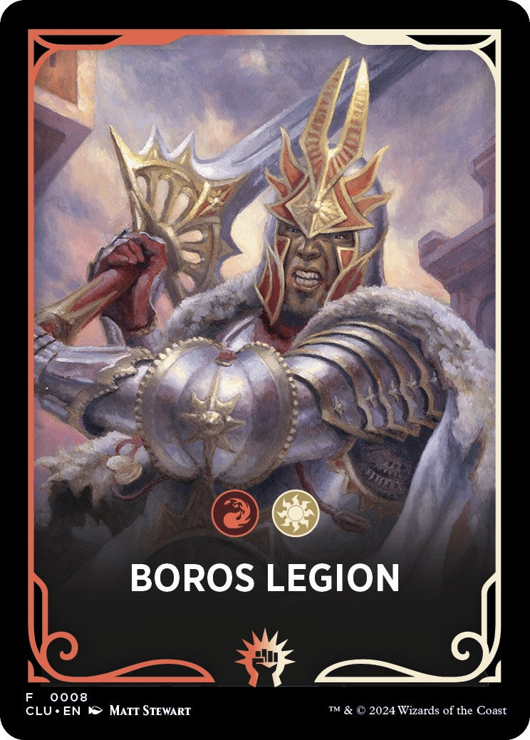 Boros Legion Theme Card [Ravnica: Clue Edition Tokens] | Game Master's Emporium (The New GME)