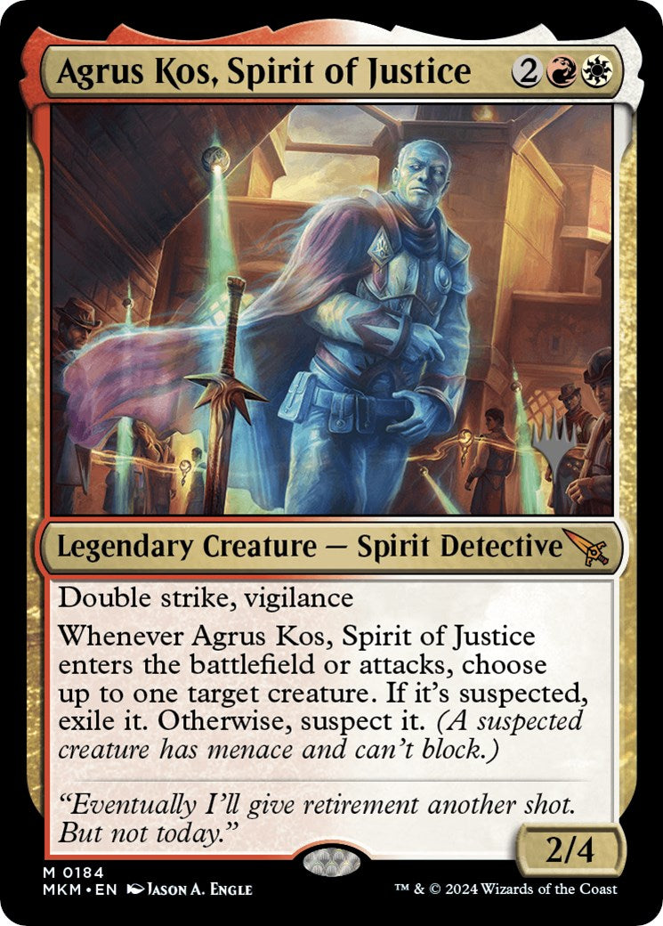 Agrus Kos, Spirit of Justice (Promo Pack) [Murders at Karlov Manor Promos] | Game Master's Emporium (The New GME)