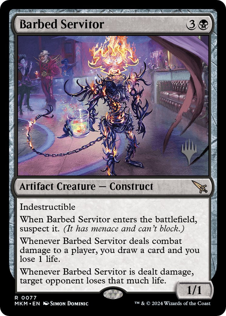 Barbed Servitor (Promo Pack) [Murders at Karlov Manor Promos] | Game Master's Emporium (The New GME)