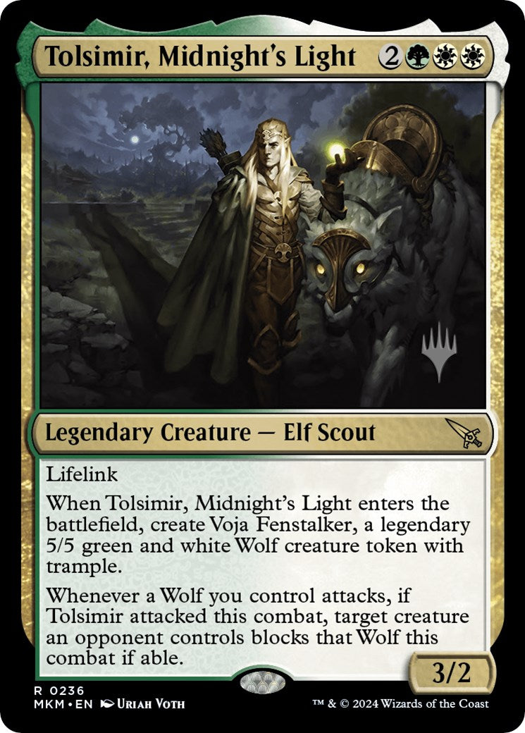 Tolsimir, Midnight's Light (Promo Pack) [Murders at Karlov Manor Promos] | Game Master's Emporium (The New GME)