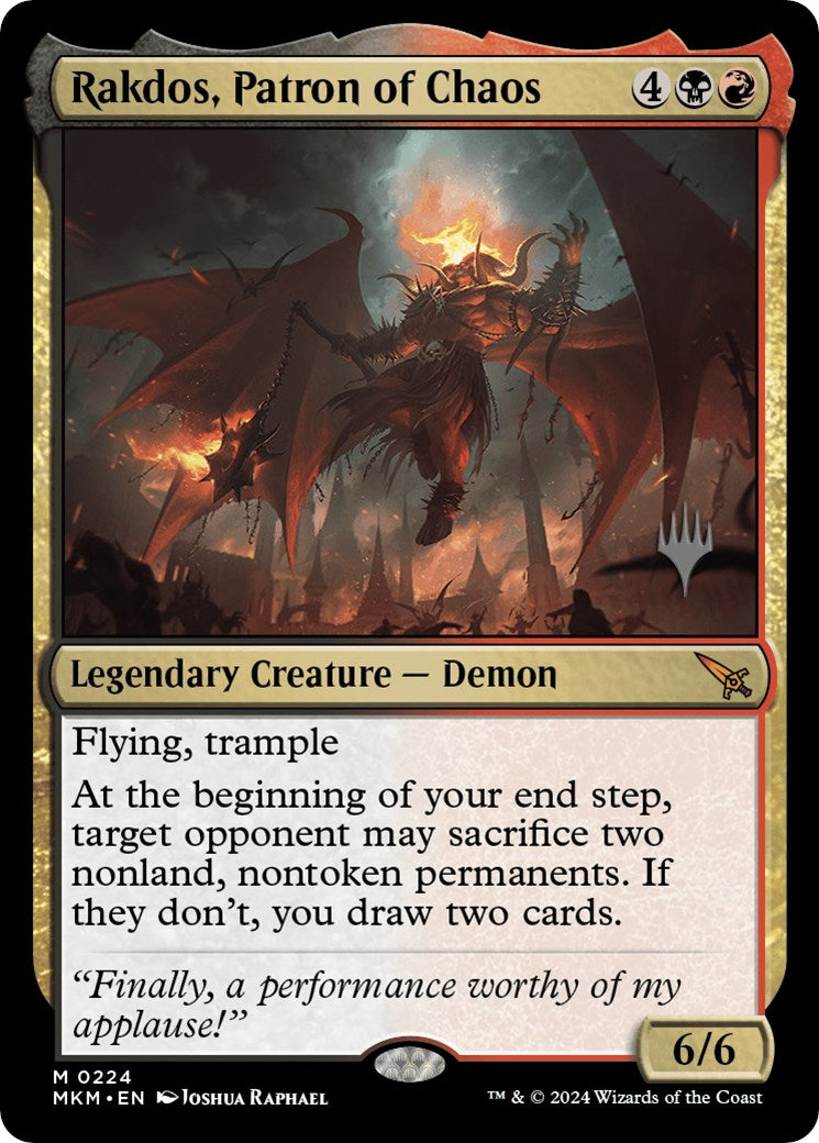 Rakdos, Patron of Chaos (Promo Pack) [Murders at Karlov Manor Promos] | Game Master's Emporium (The New GME)