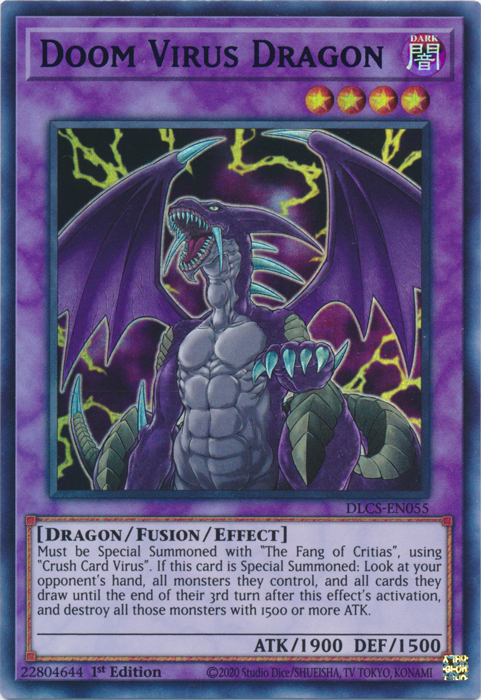 Doom Virus Dragon (Purple) [DLCS-EN055] Ultra Rare | Game Master's Emporium (The New GME)
