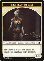 Zombie // Trueheart Duelist Double-Sided Token [Amonkhet Tokens] | Game Master's Emporium (The New GME)